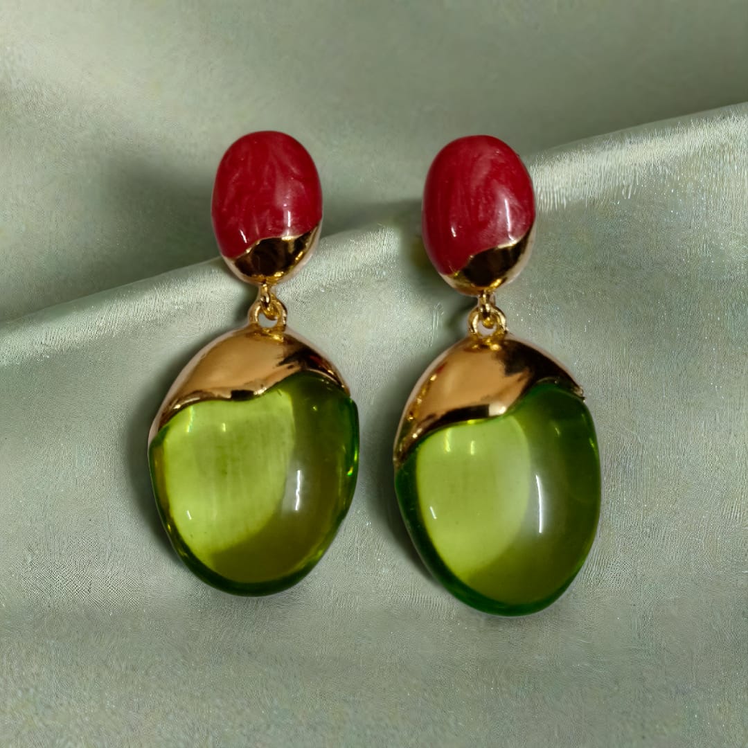 Gemstone jewelry stone earrings