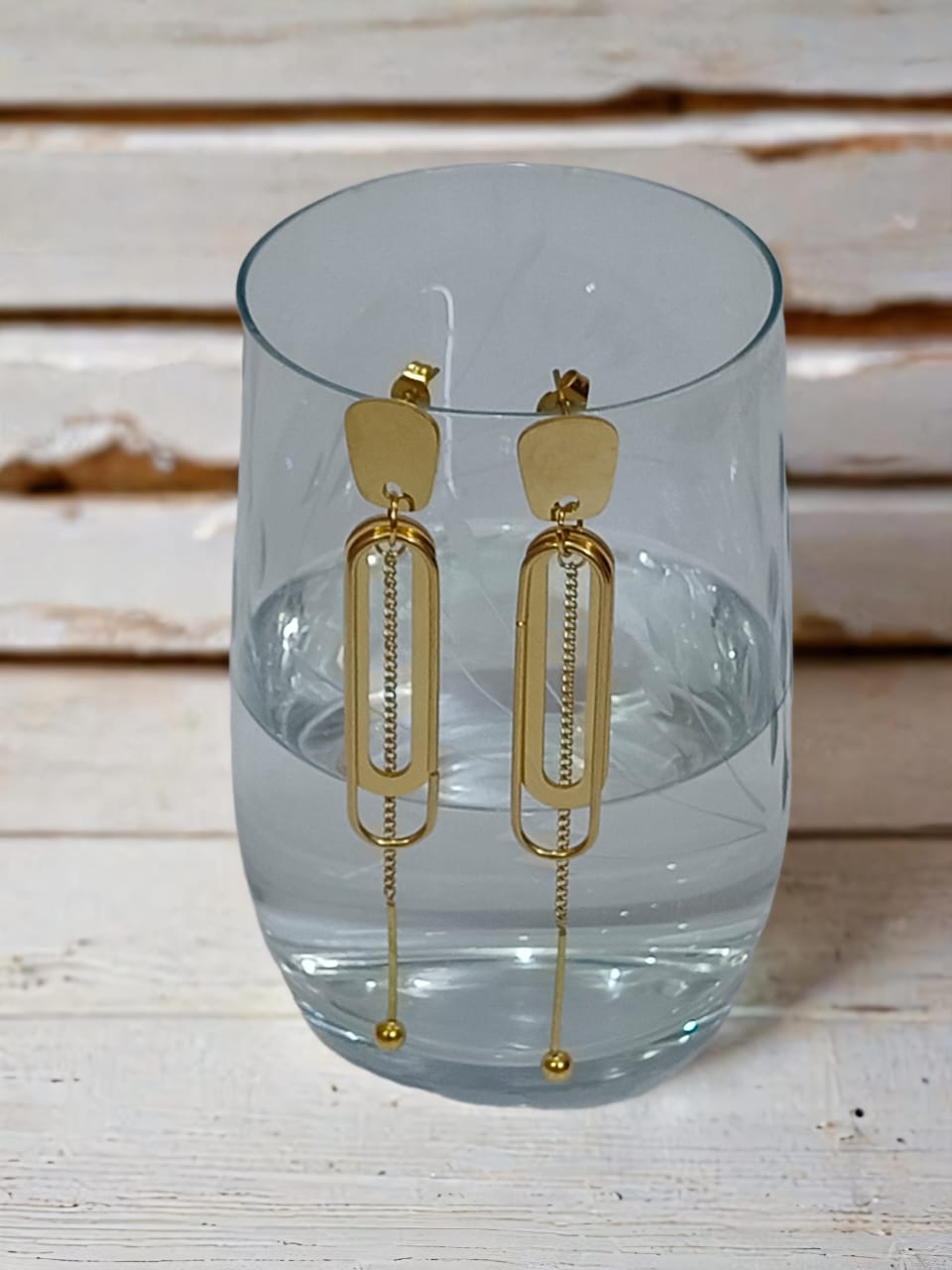 Anti tarnish long earrings