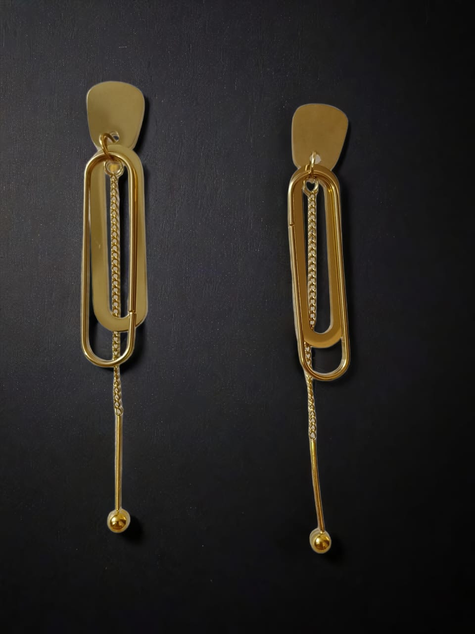 Anti tarnish long earrings