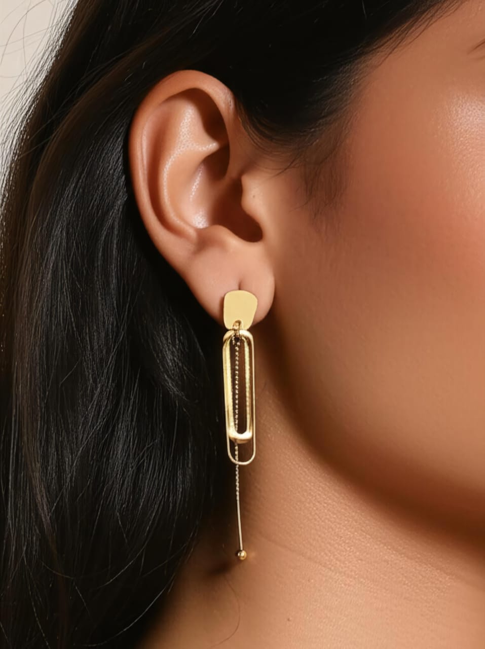 Anti tarnish long earrings