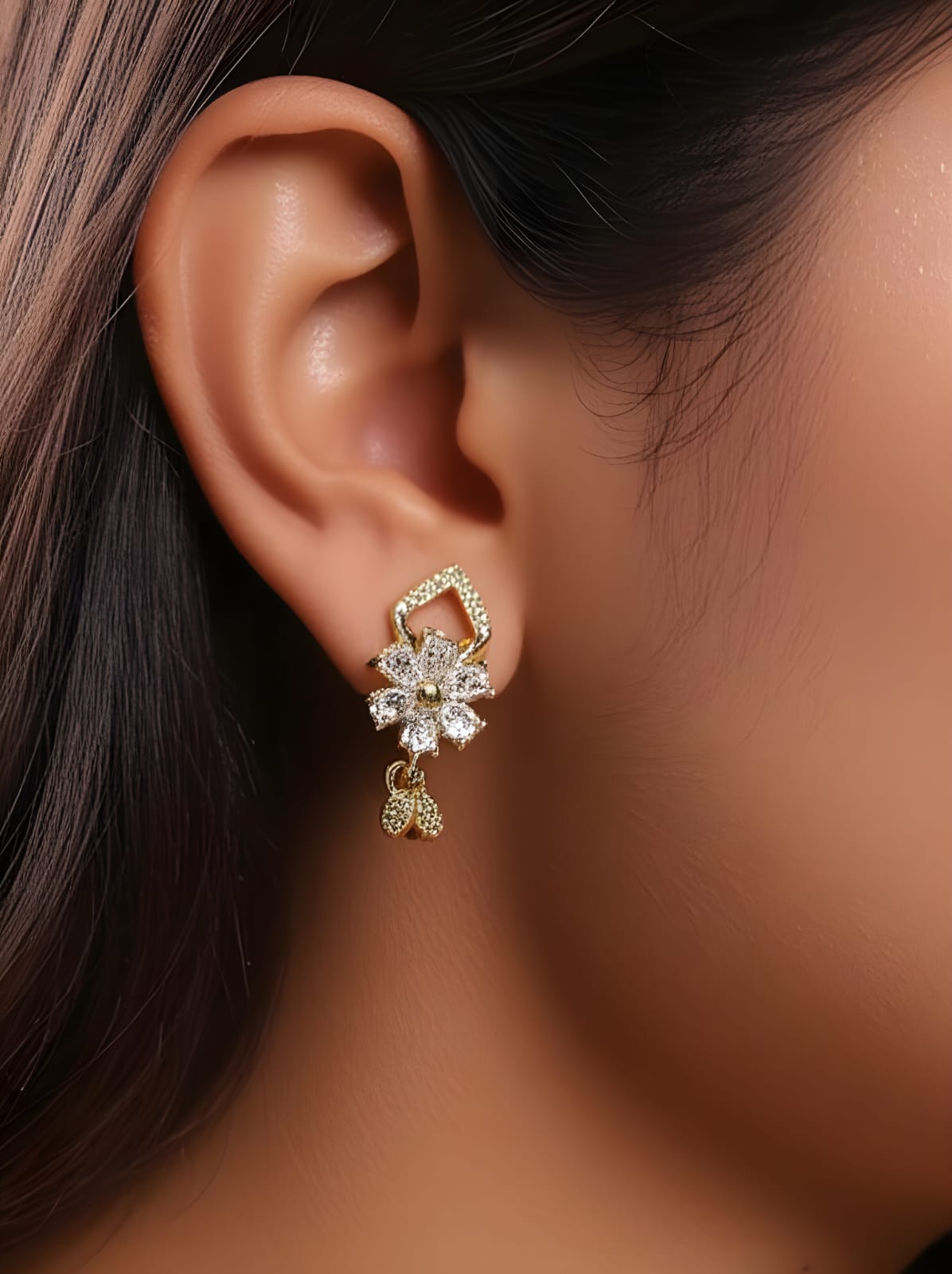 Flower AD earrings